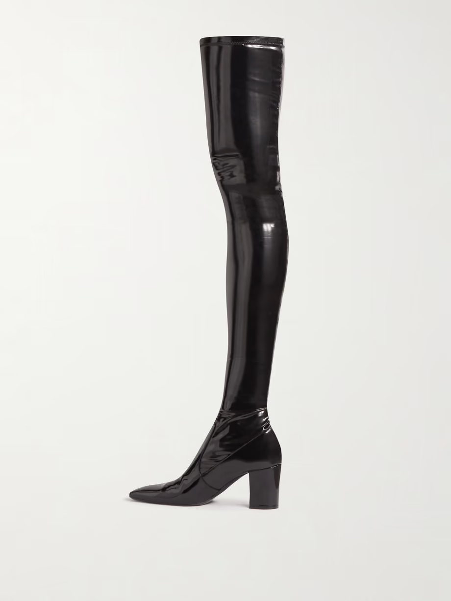 Betty latex over-the-knee boots