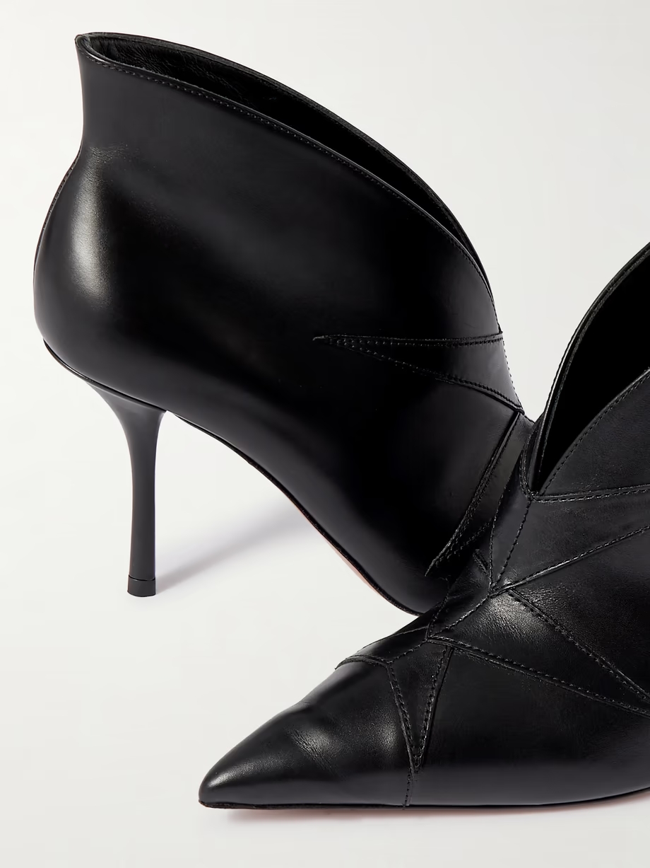 90 leather ankle boots