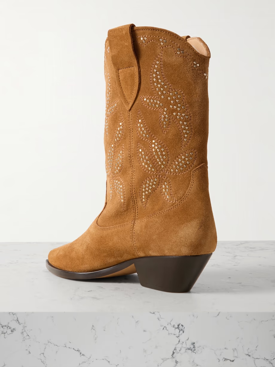 Duerto studded suede cowboy boots