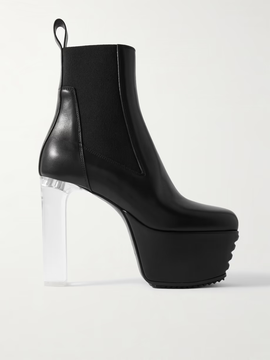 Minimal Grill Beatle leather platform ankle boots