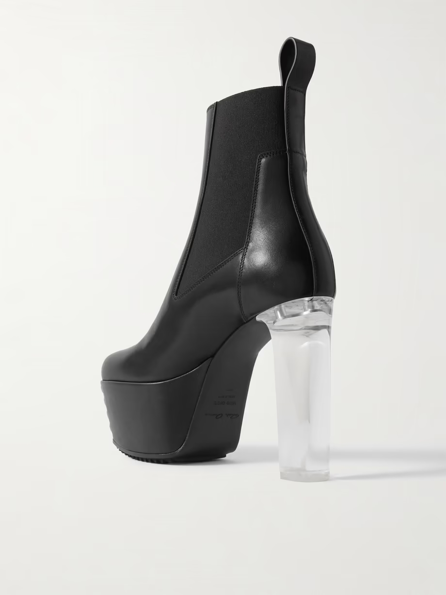 Minimal Grill Beatle leather platform ankle boots