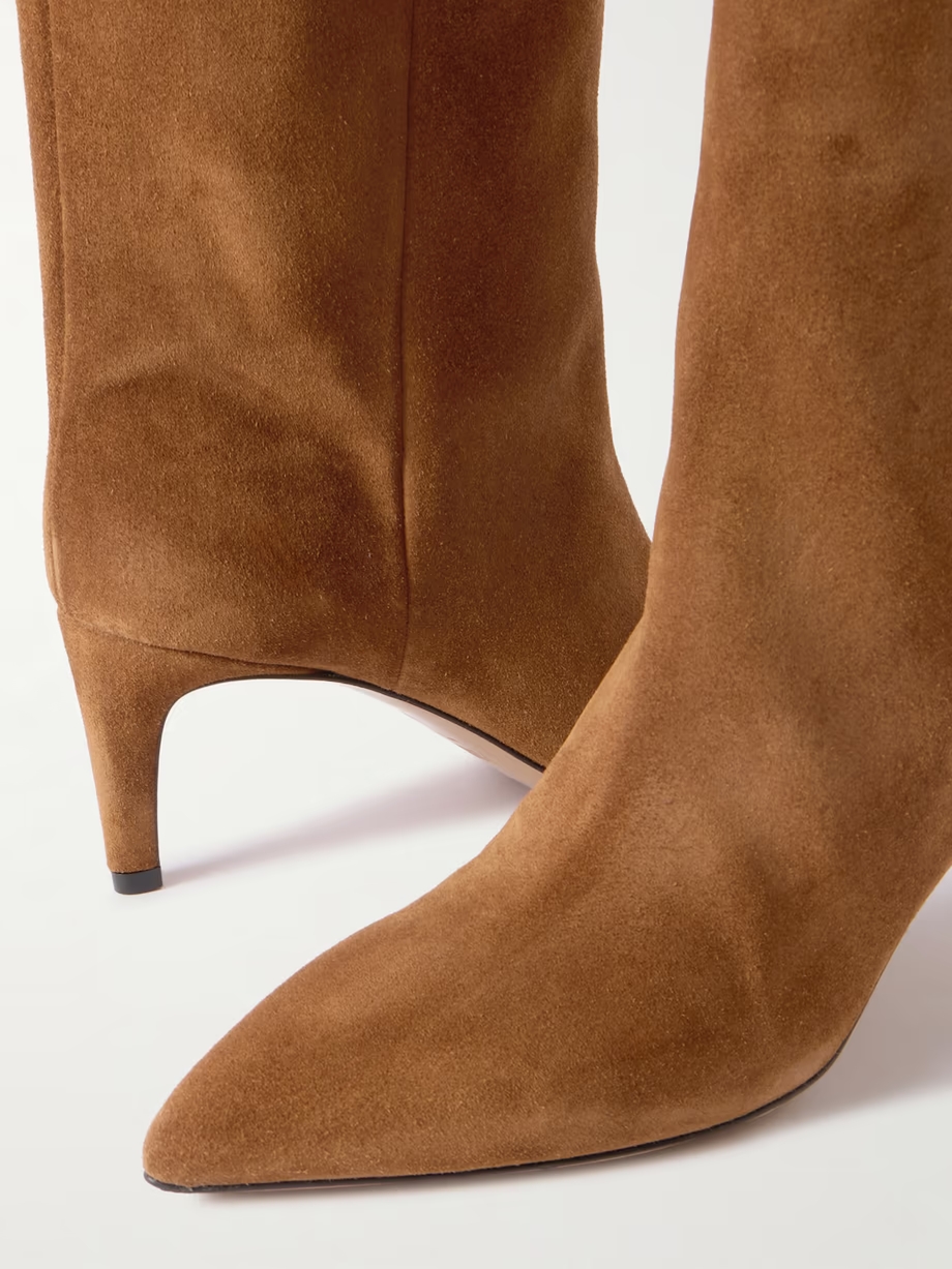 Stiletto suede boots