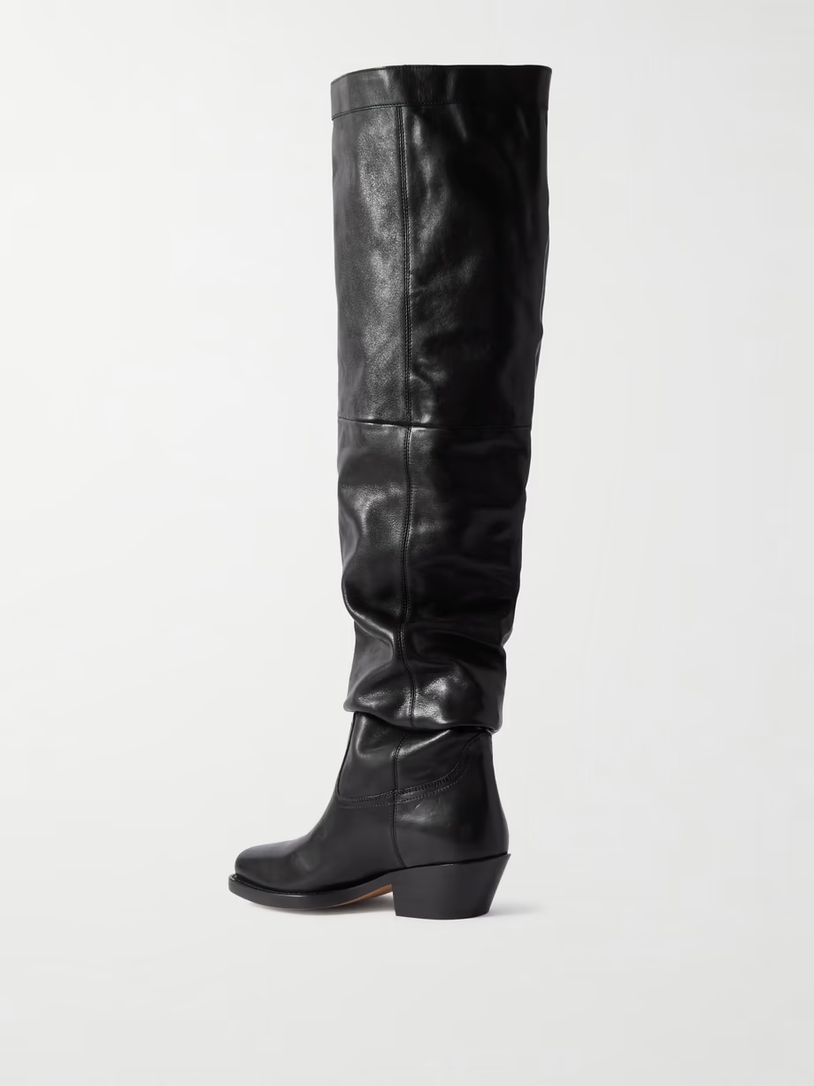 Amati leather over-the-knee boots