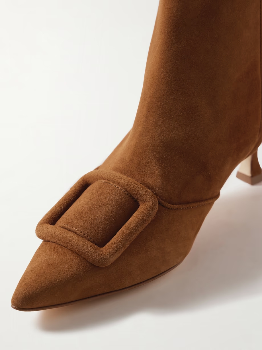 Baylow 50 buckled suede ankle boots