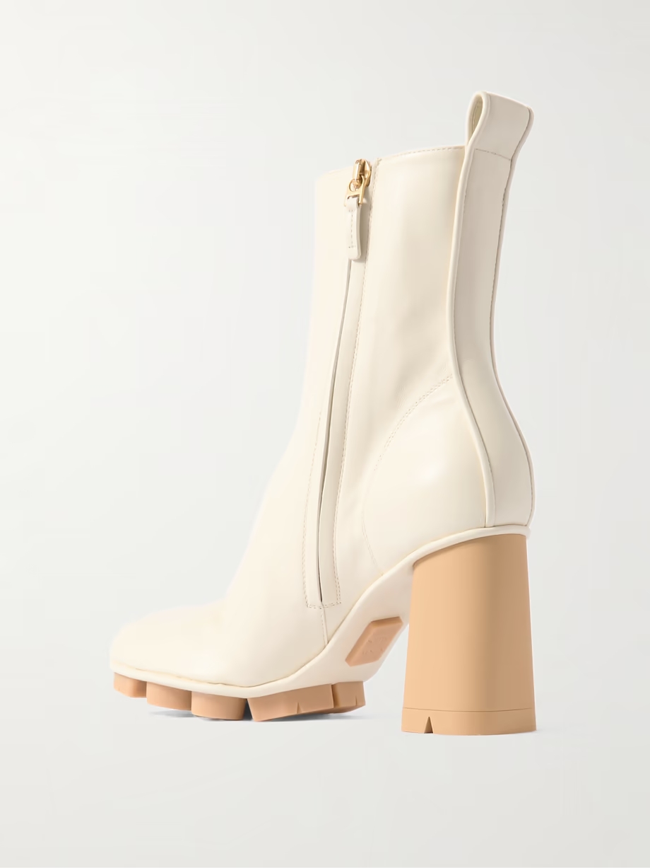 Shore leather ankle boots