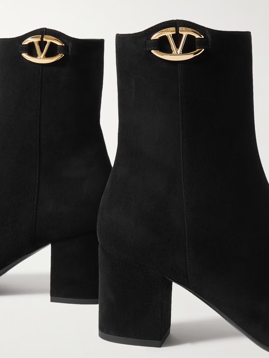 VLOGO Bold 70 embellished suede ankle boots