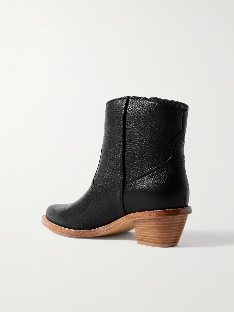 Leduc textured-leather ankle boots