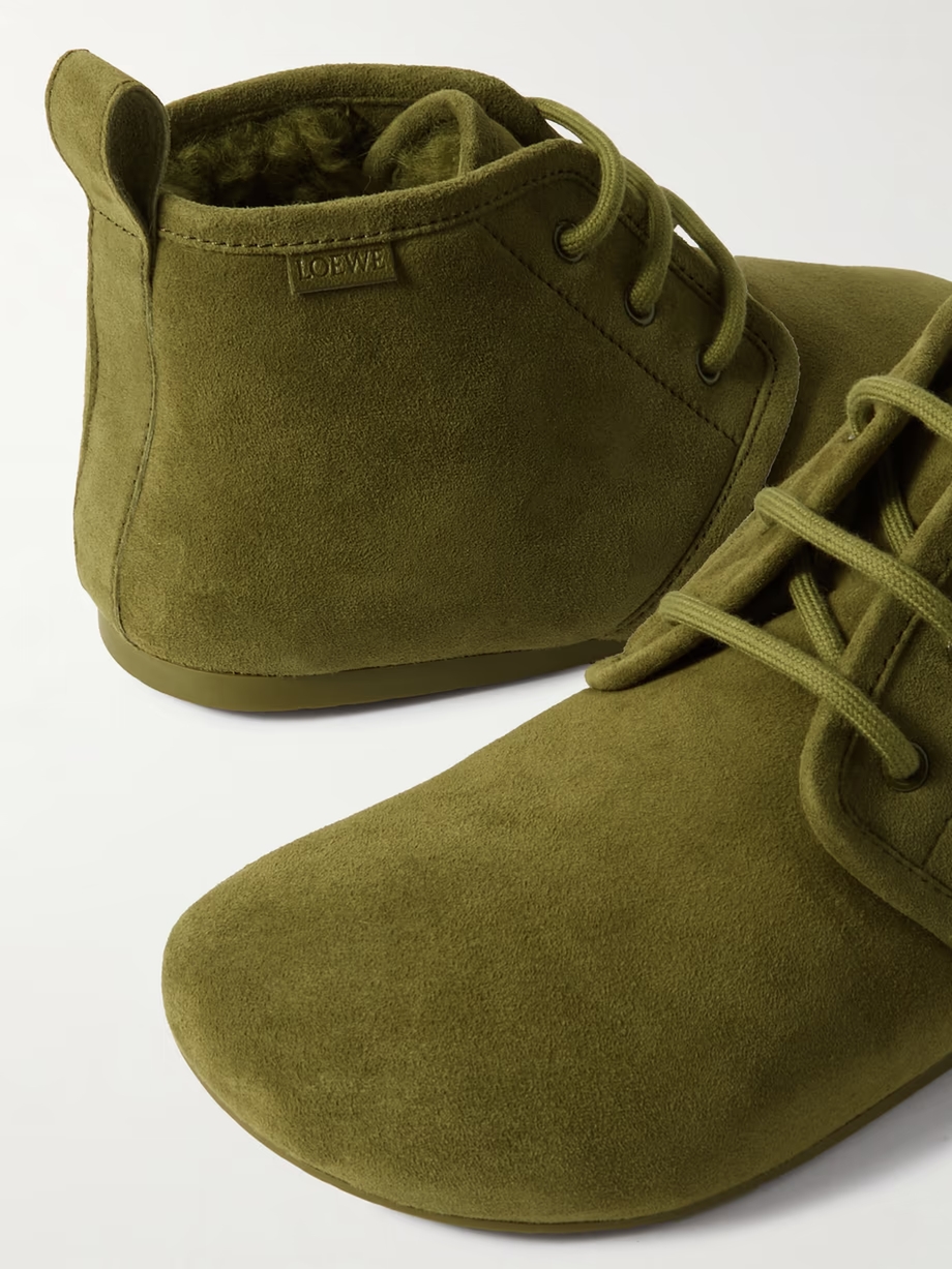 Lago shearling-lined suede ankle boots