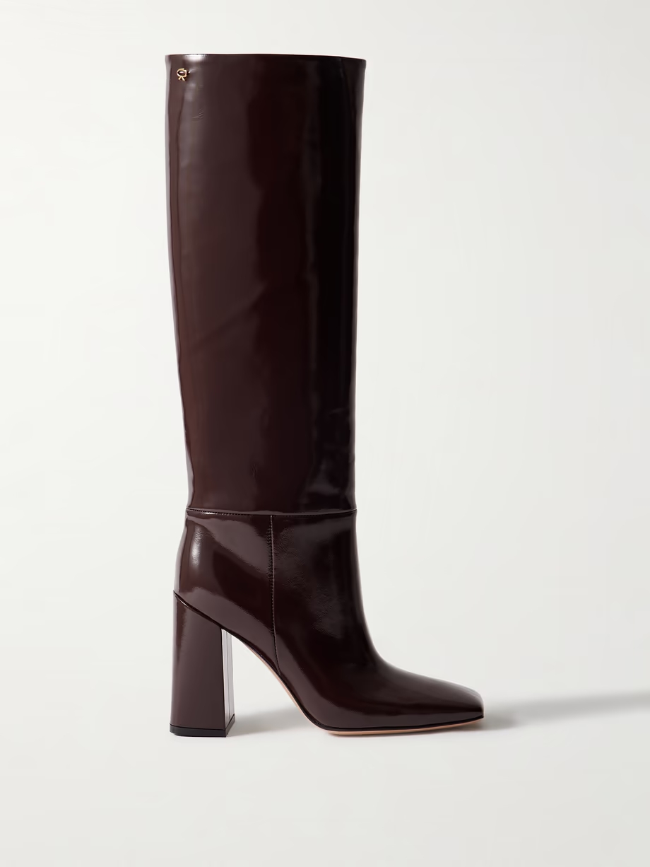 Vanta 95 patent-leather knee boots