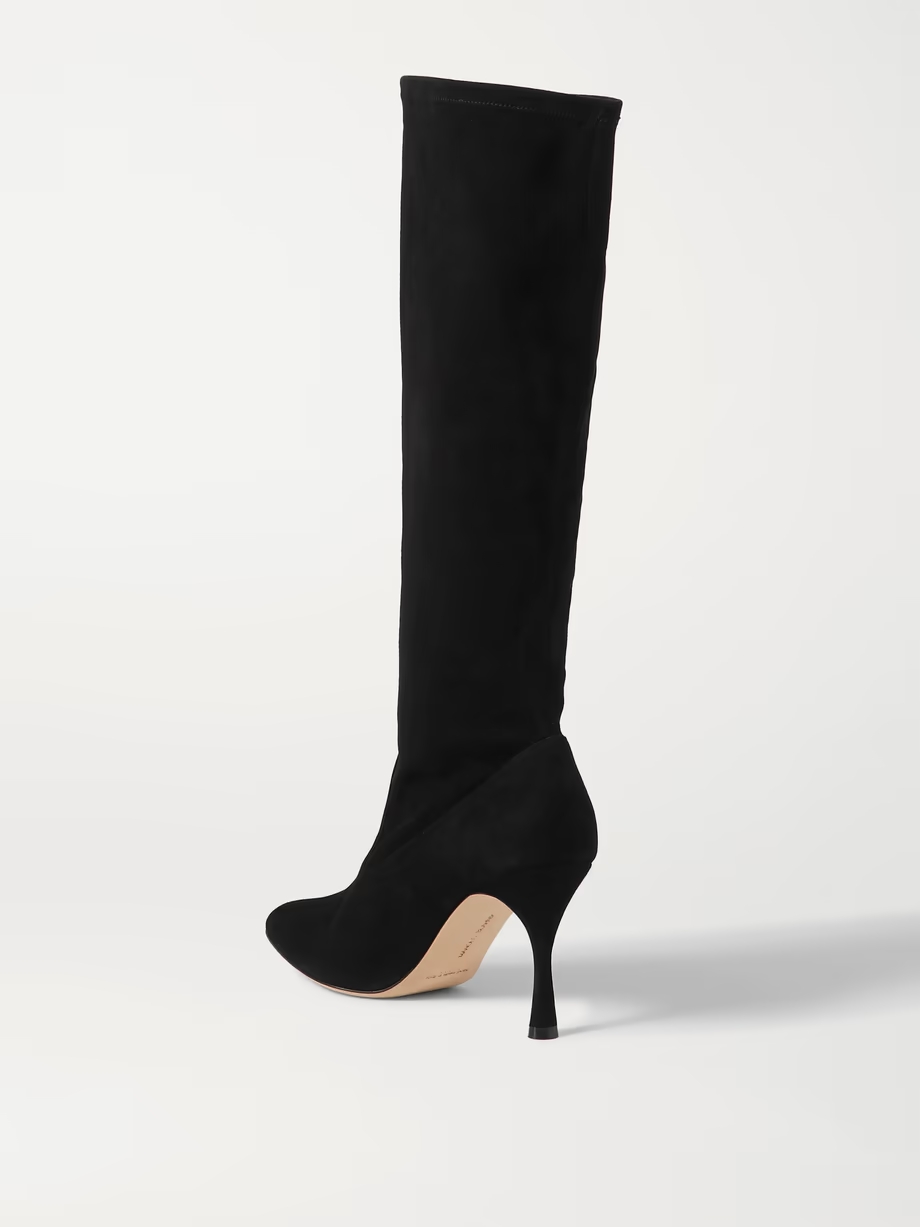 Pamfilo 90 stretch-suede knee boots