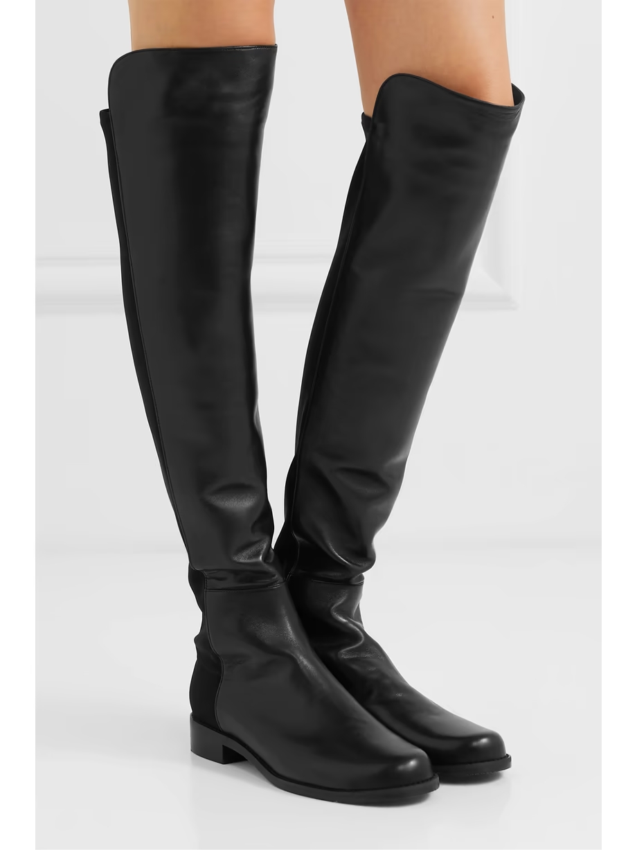 5050 leather and stretch knee boots