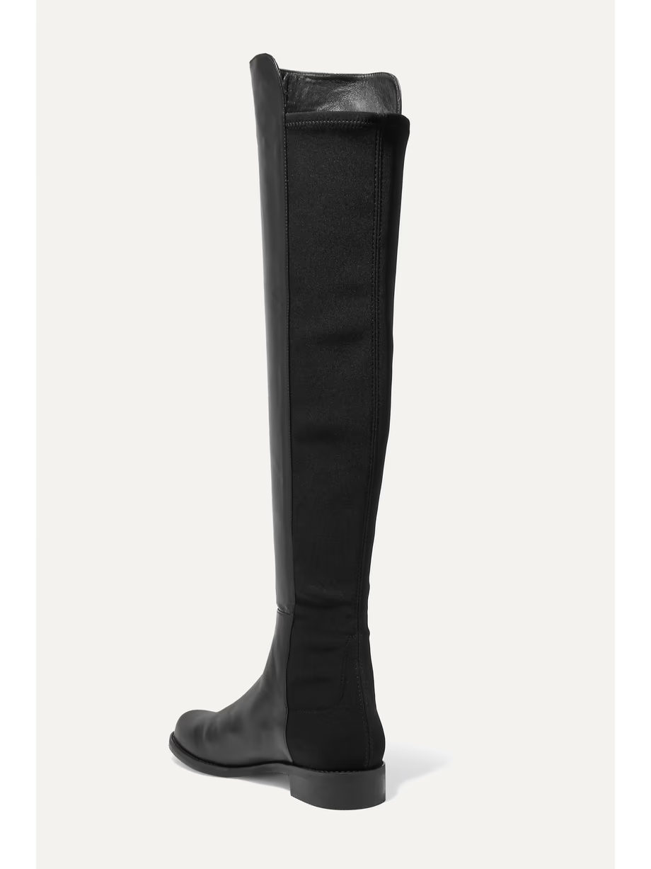 5050 leather and stretch knee boots