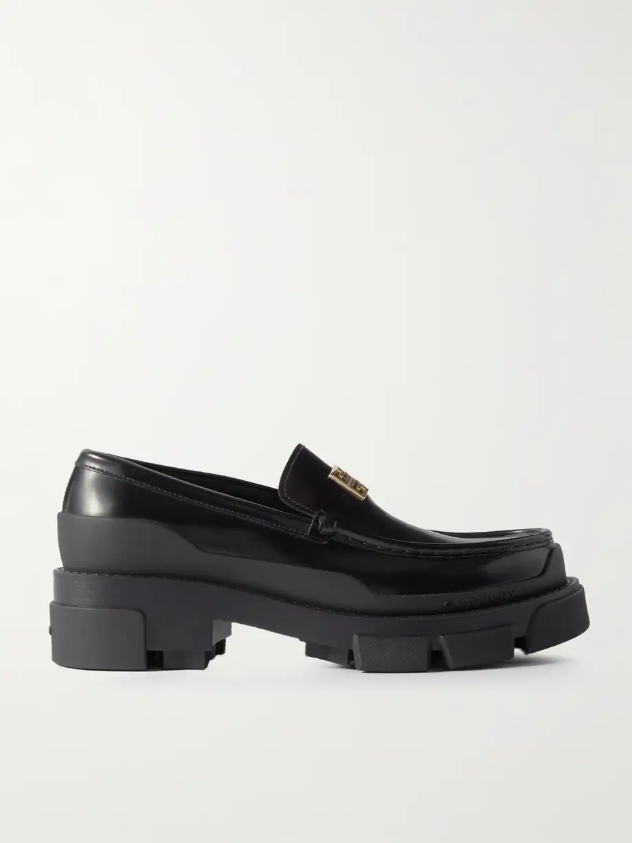 Terra logo-embellished leather platform loafers