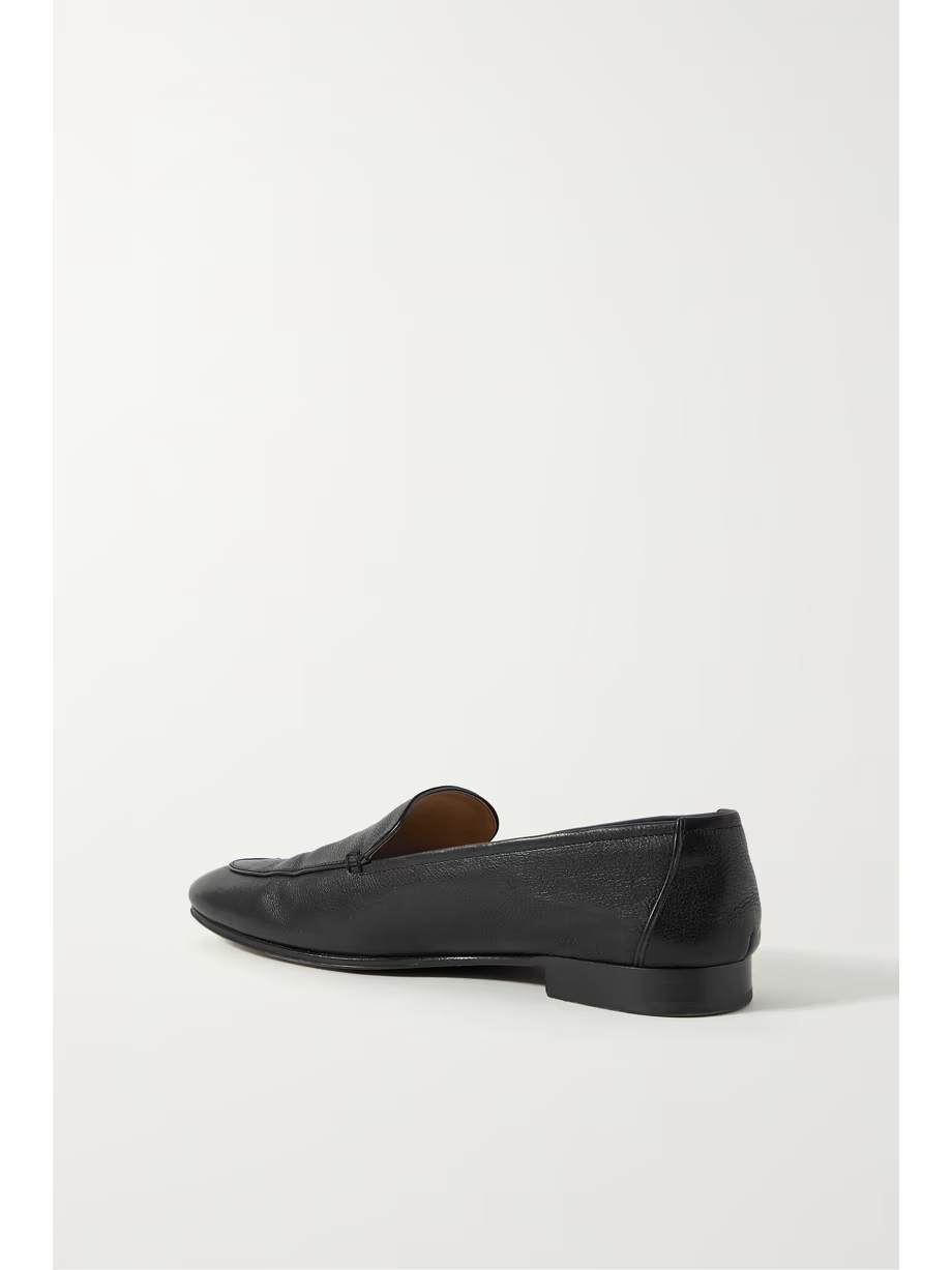 Adam textured-leather loafers