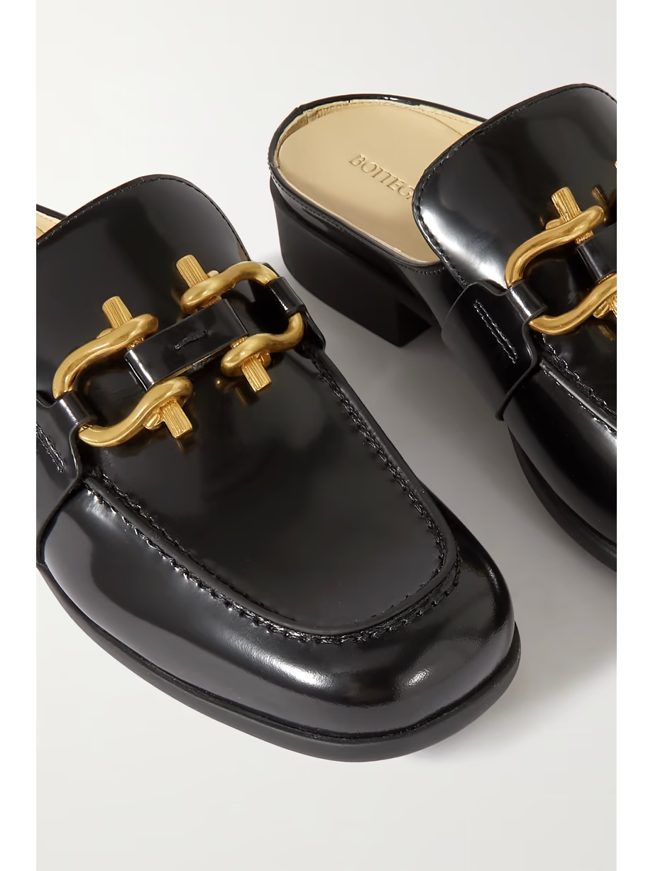 Monsieur Mocassin glossed-leather loafers