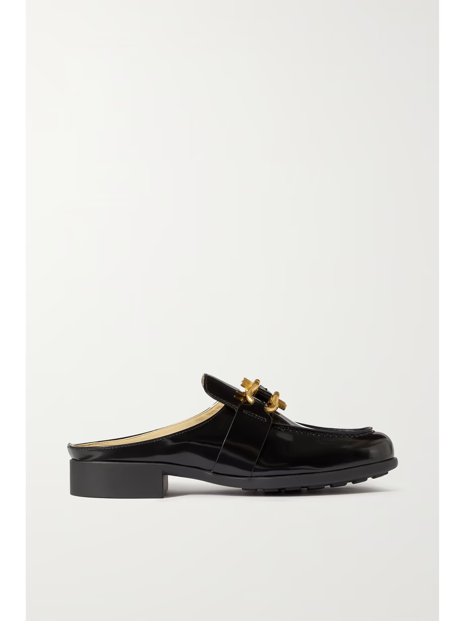 Monsieur Mocassin glossed-leather loafers