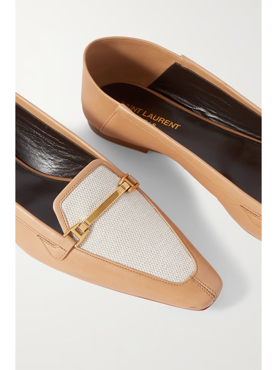 Chris two-tone embellished leather loafers