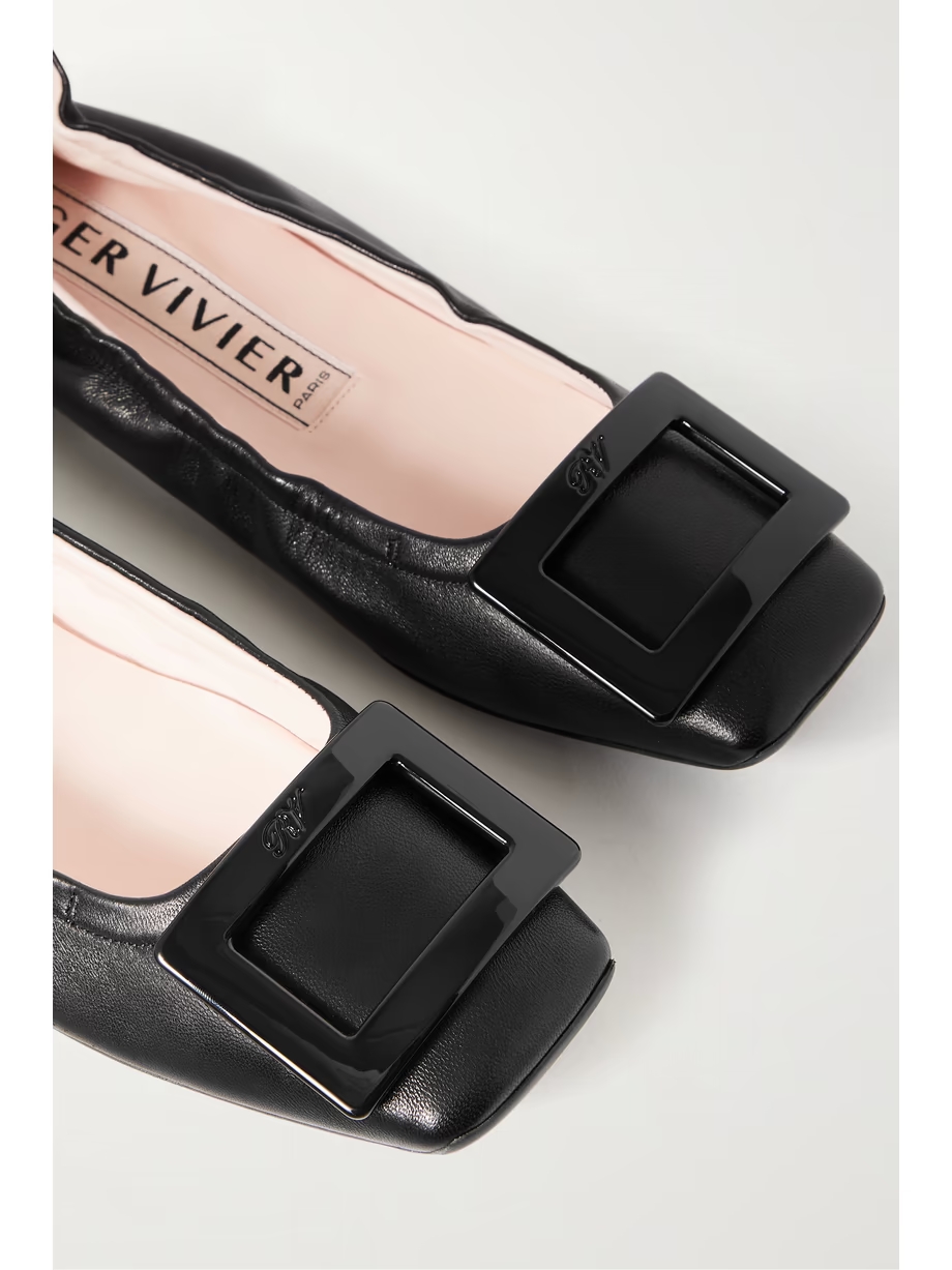 Viv Pockette leather ballet flats