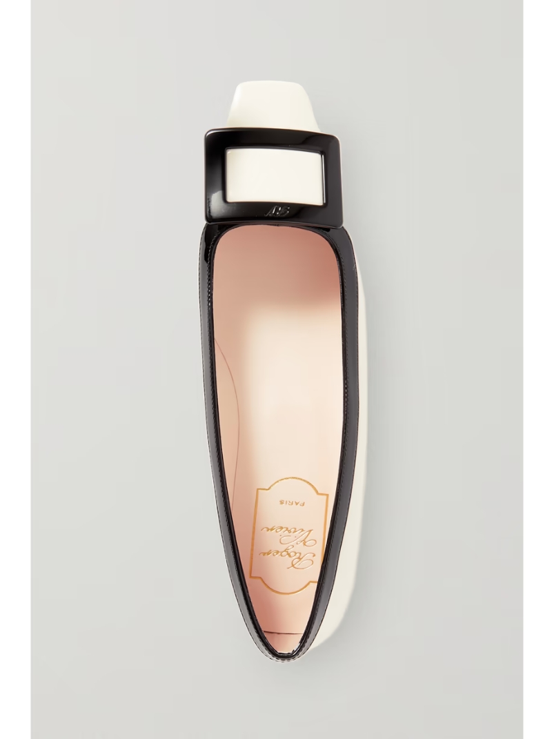 Belle Vivier two-tone patent-leather ballet flats