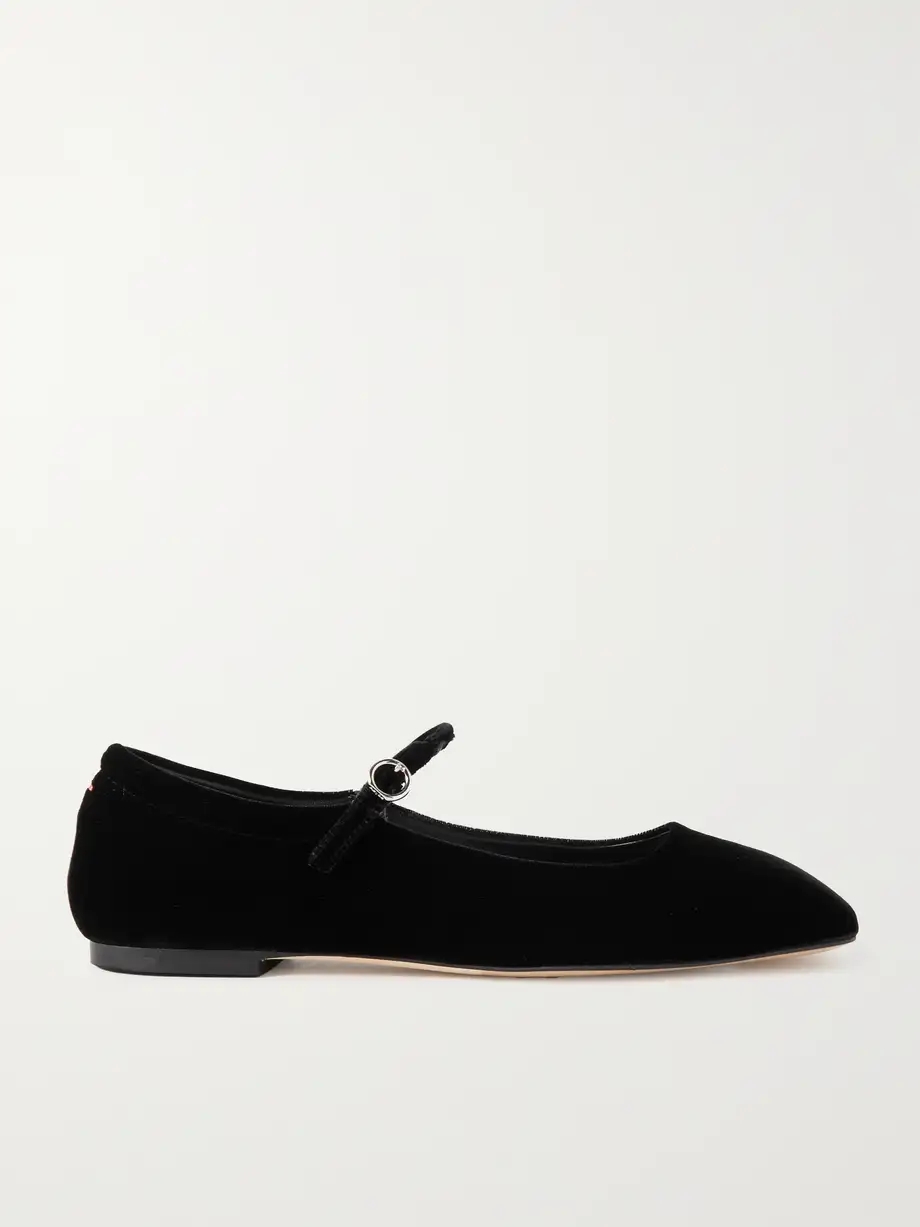 Uma velvet Mary Jane ballet flats