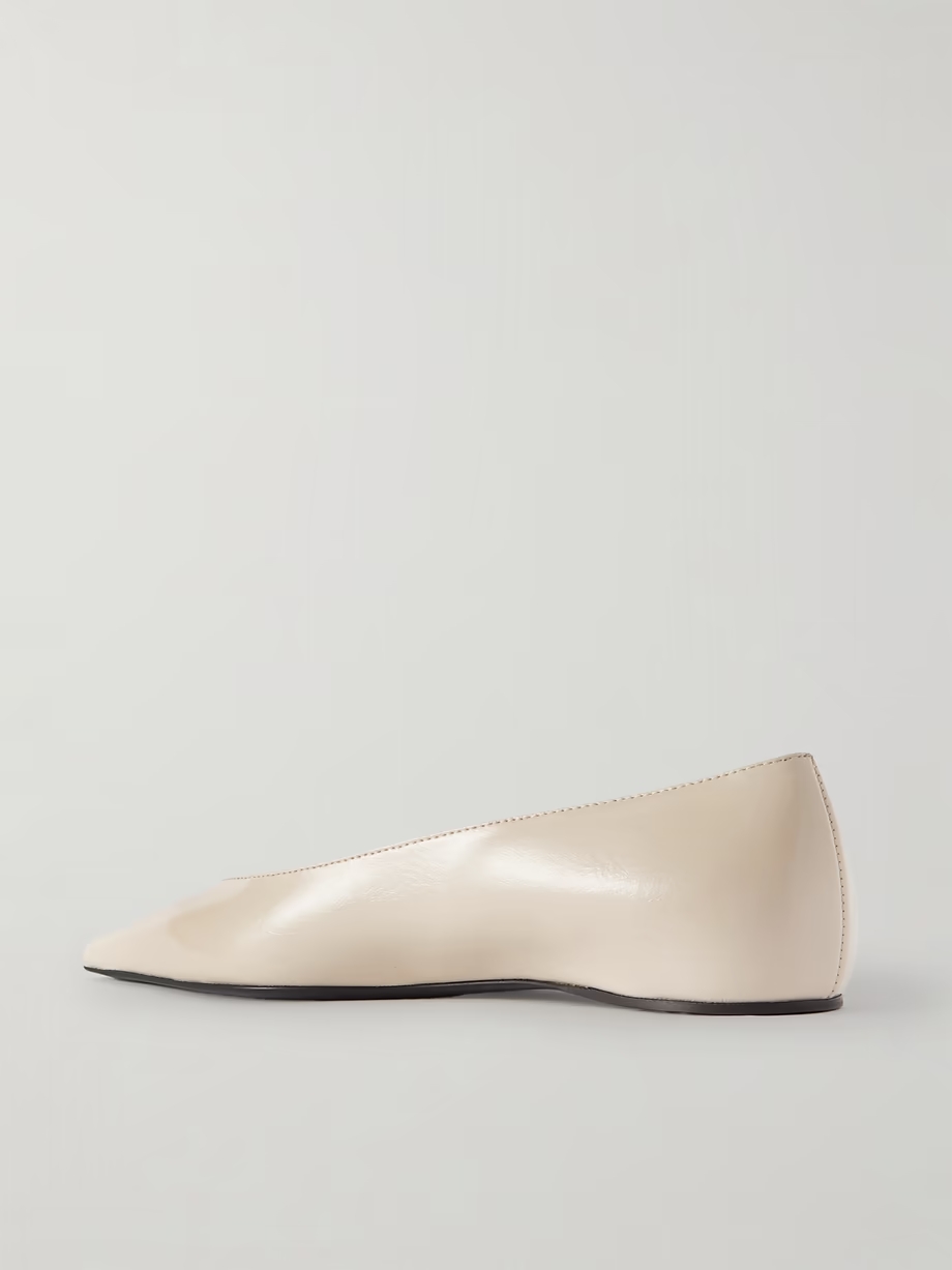 + NET SUSTAIN The Asymmetric Ballerina leather point-toe flats