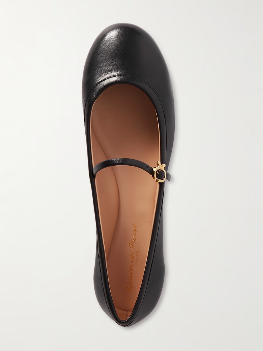 Carla leather Mary Jane ballet flats