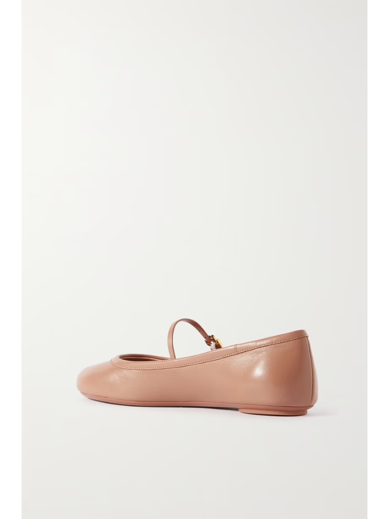 Carla leather Mary Jane ballet flats