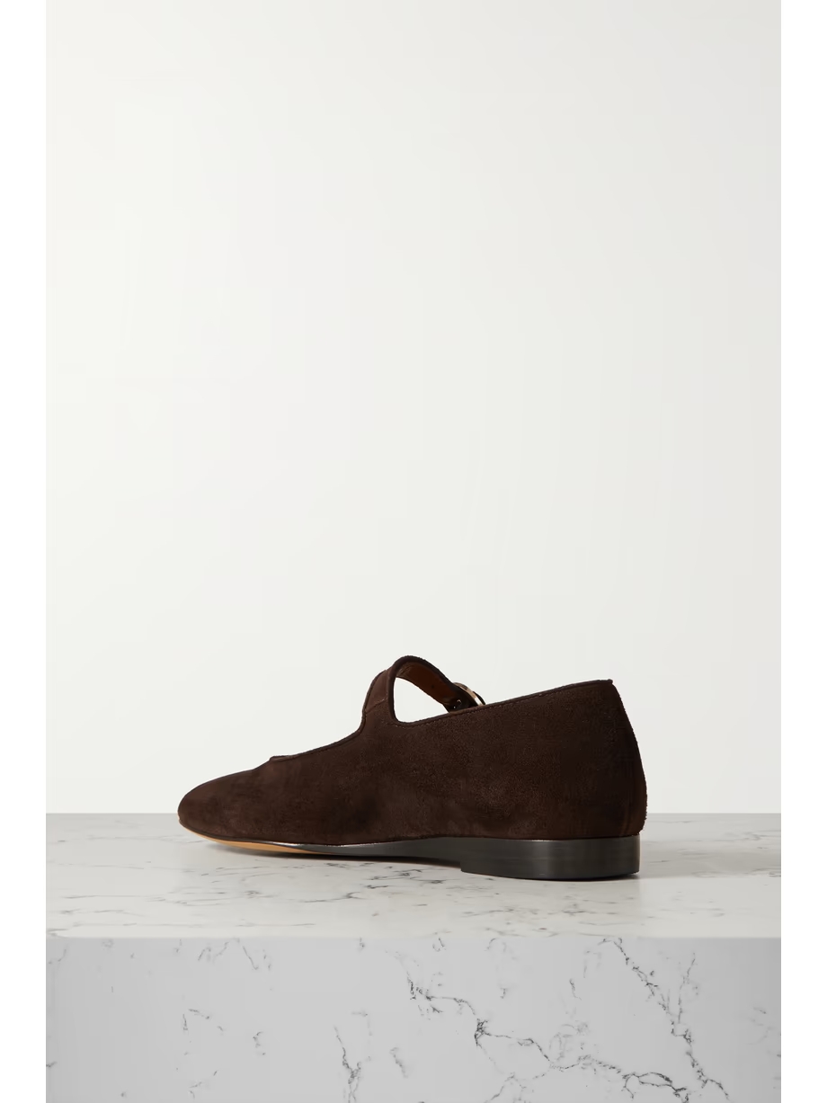 Suede Mary Jane ballet flats