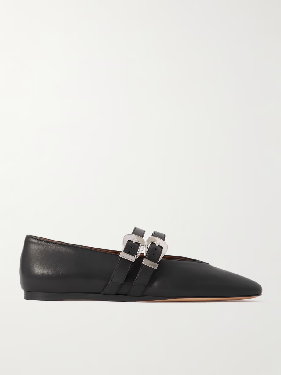 Claudia leather Mary-Jane ballet flats