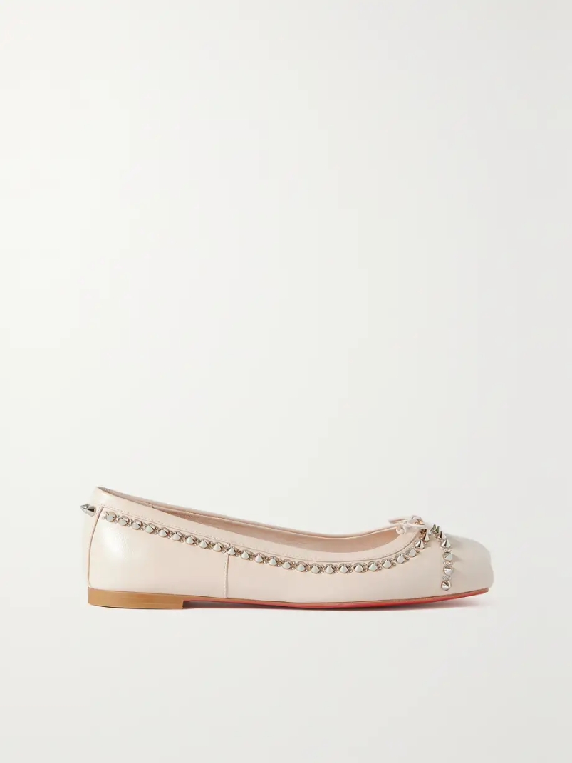 Mamadrague spiked leather ballet flats