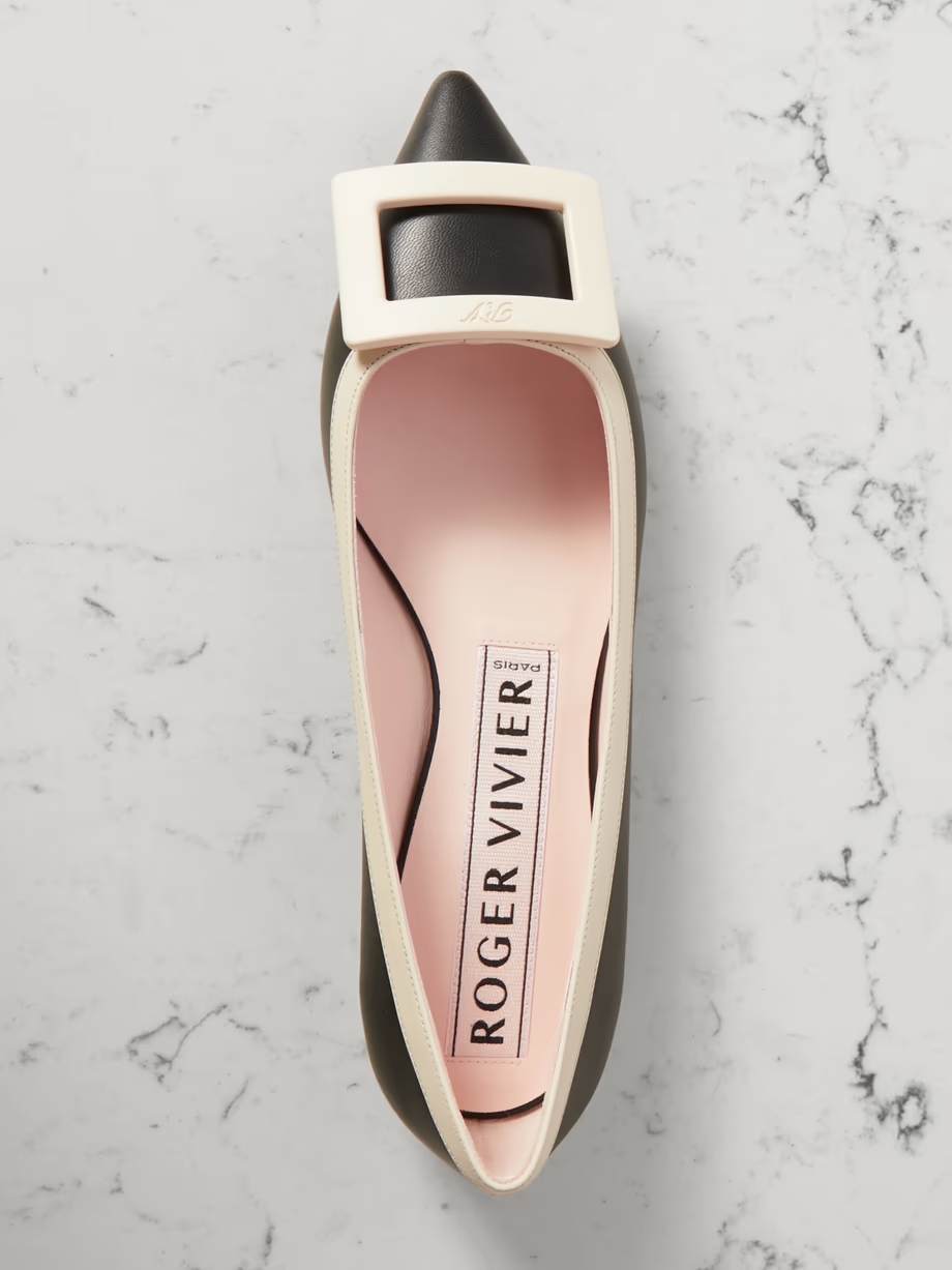 Gommettine buckled patent-leather ballet flats