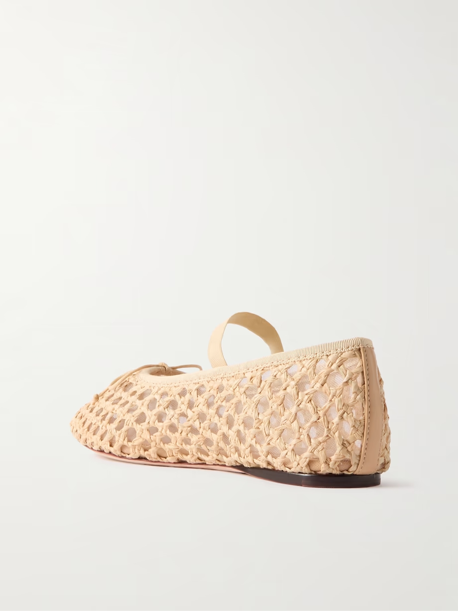 Leonie woven raffia ballet flats