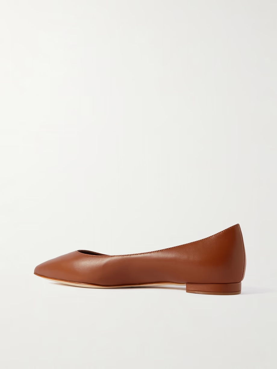 Kietta leather point-toe flats