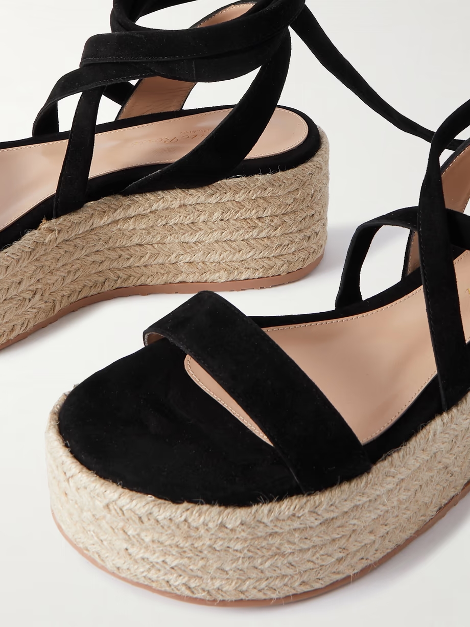 40 suede platform espadrilles