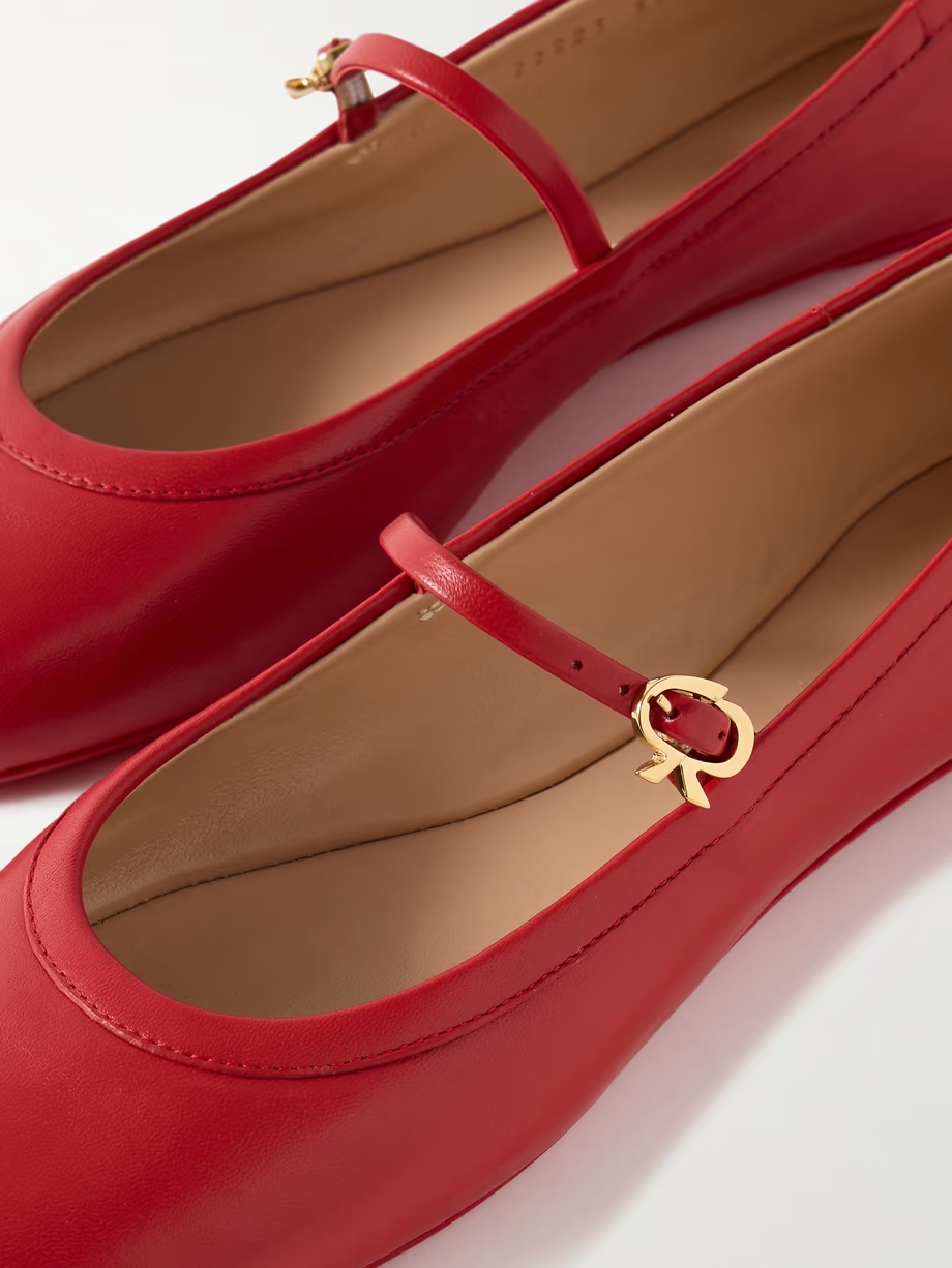 Carla leather Mary Jane ballet flats