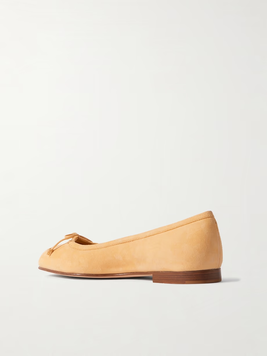 Veralli bow-detailed suede ballet flats