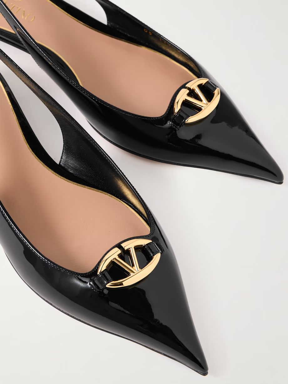 VLOGO Bold 20 embellished patent-leather pumps