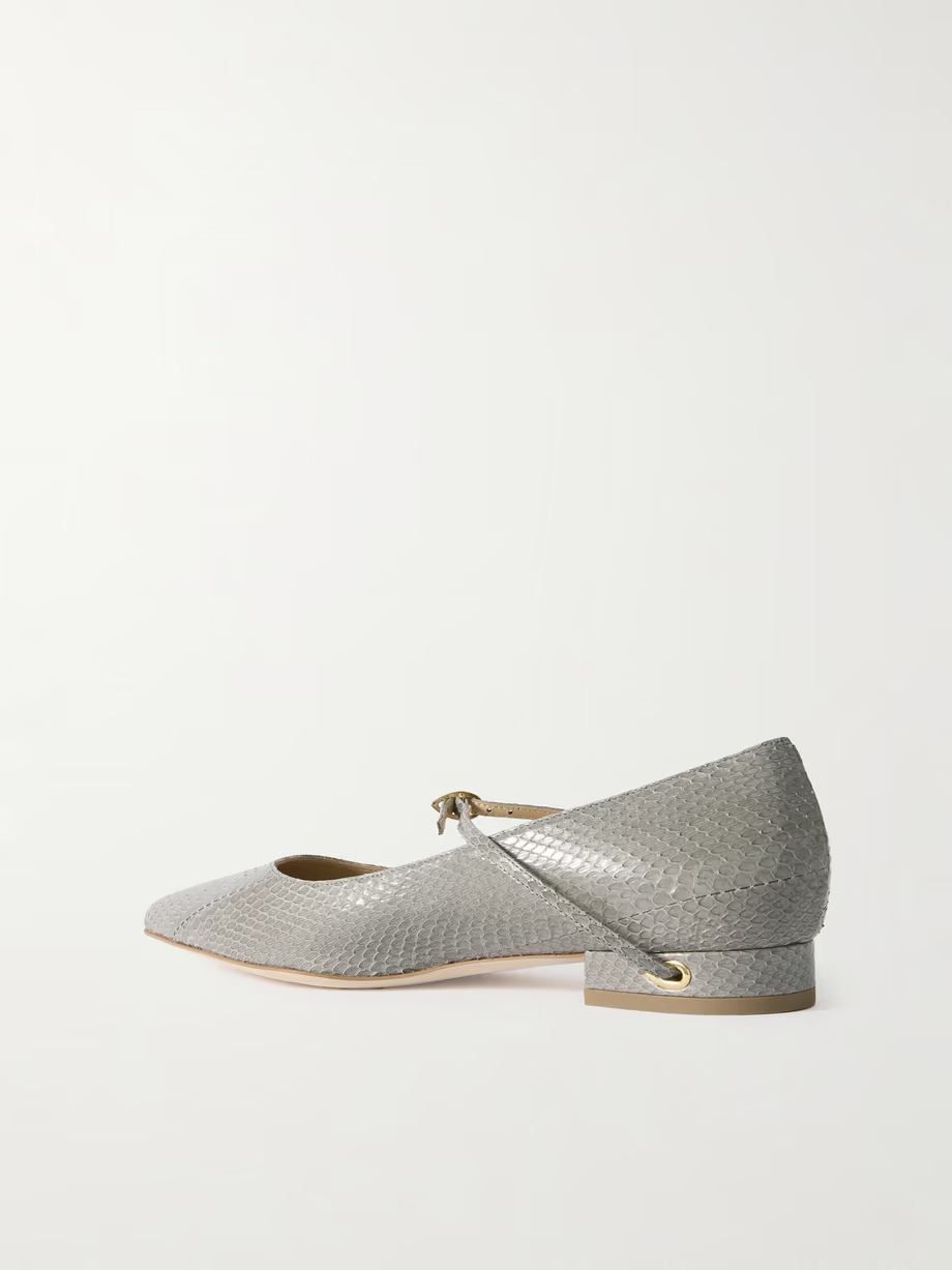 Lorenzo 20 snake leather flats