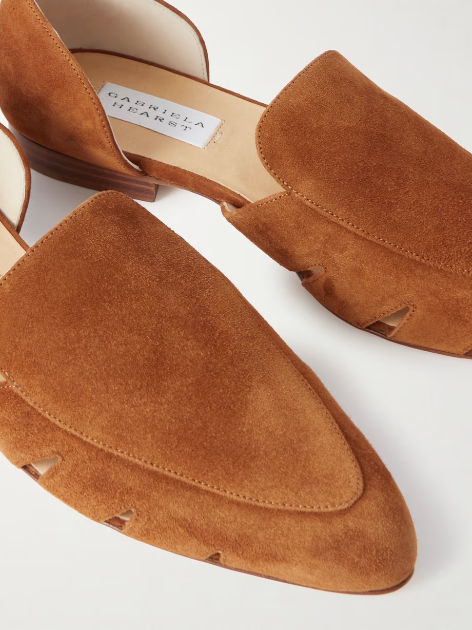 Rory cutout suede flats