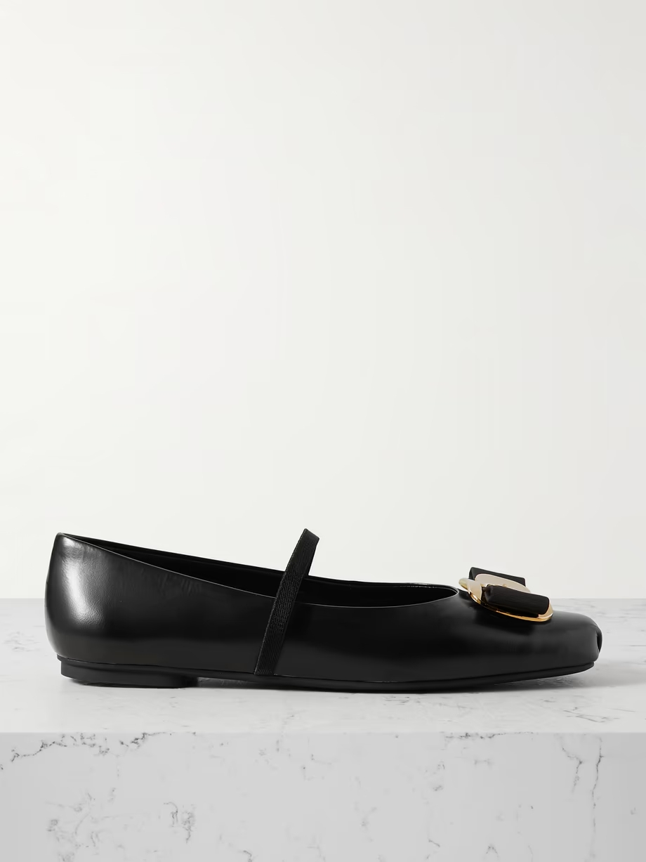 Zina leather Mary Jane flats