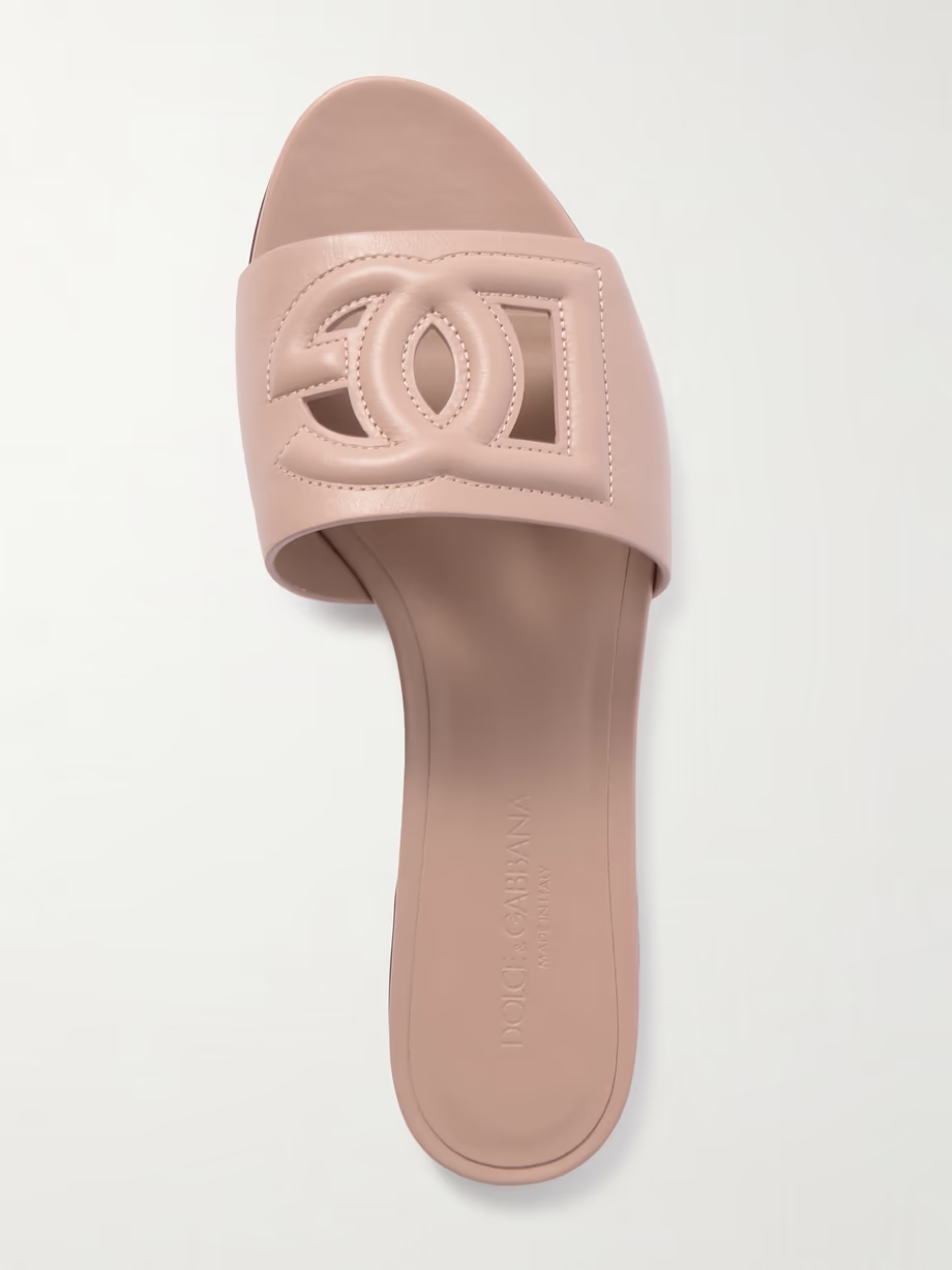 Bianca cutout leather slides