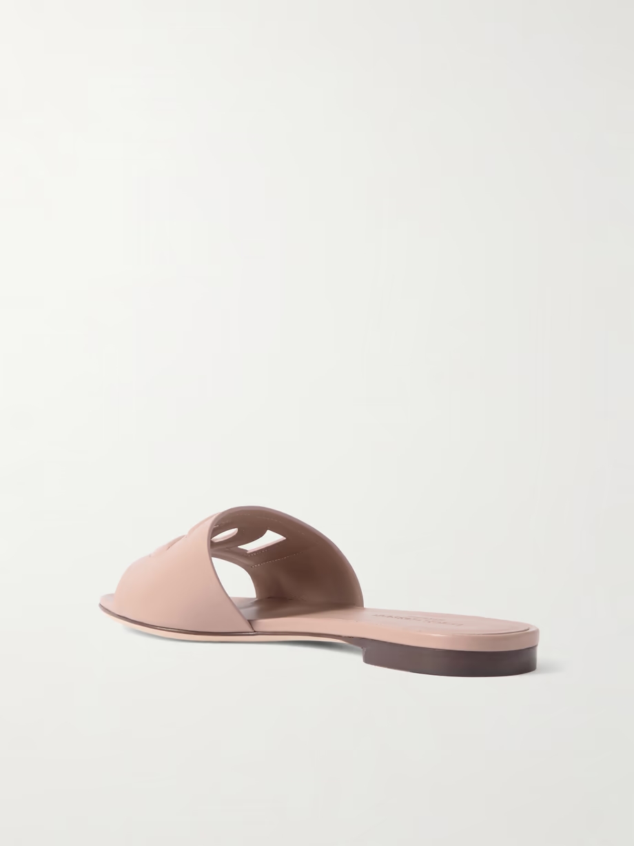 Bianca cutout leather slides