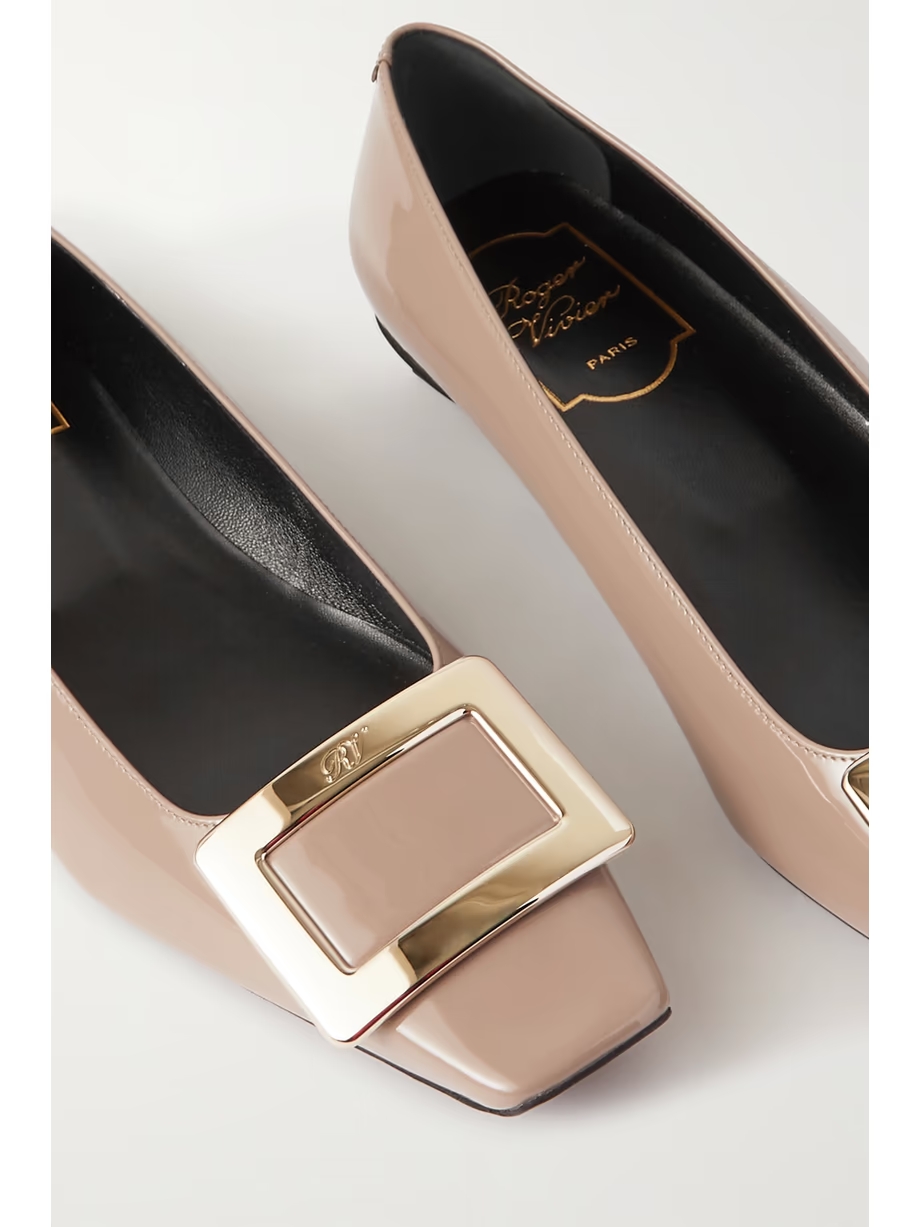 Belle Vivier patent-leather ballet flats