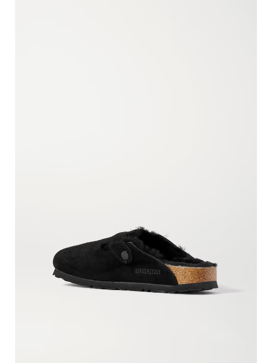 Boston shearling-lined suede slippers