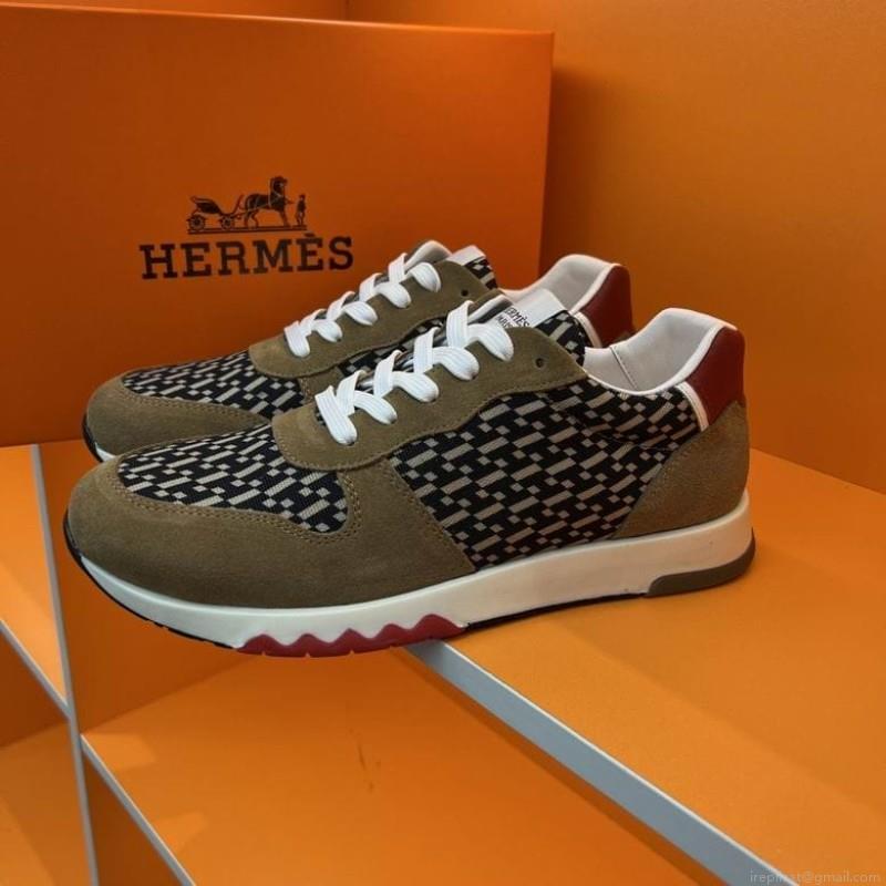 Hermes Low Cut Man 1217 Hermes sz38-46 4C n0913