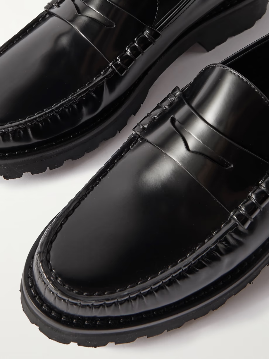 Leather loafers