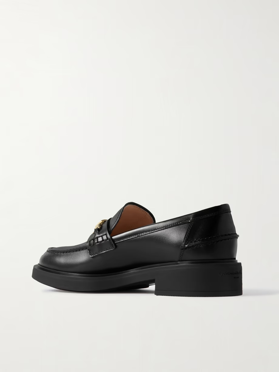 Dover embellished leather loafers