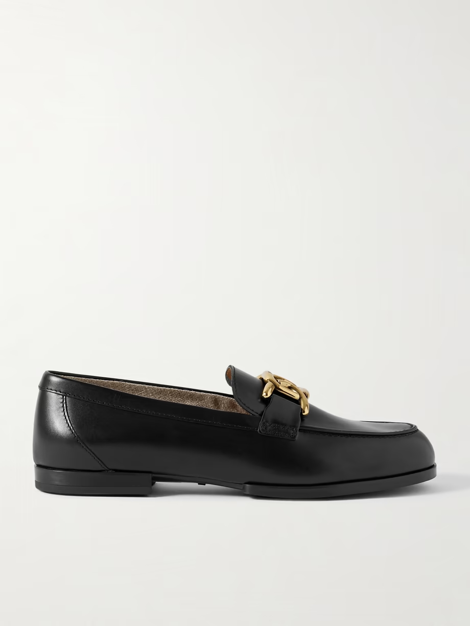 Gomma Catena embellished leather loafers