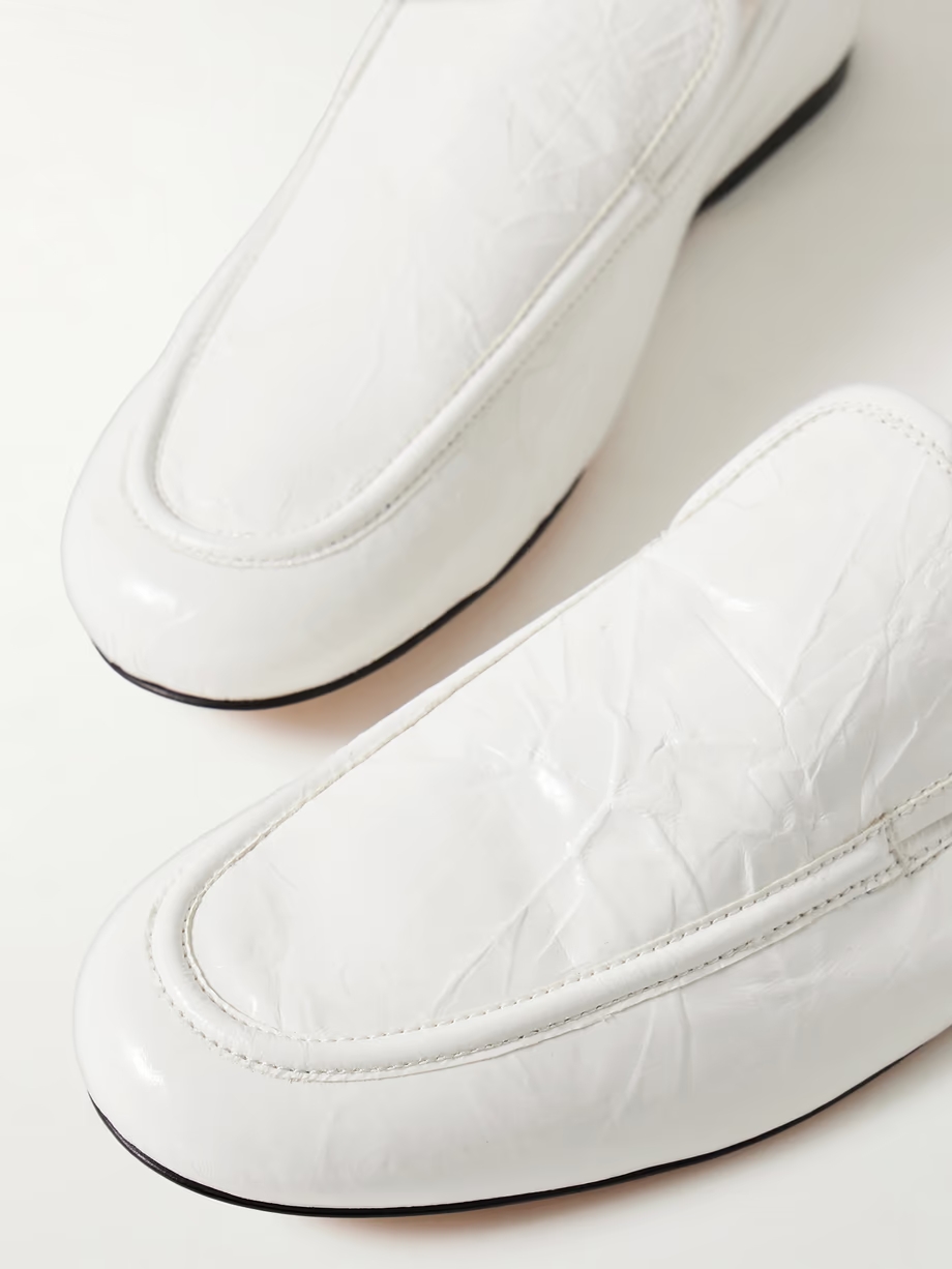 Alessio crinkled-leather loafers