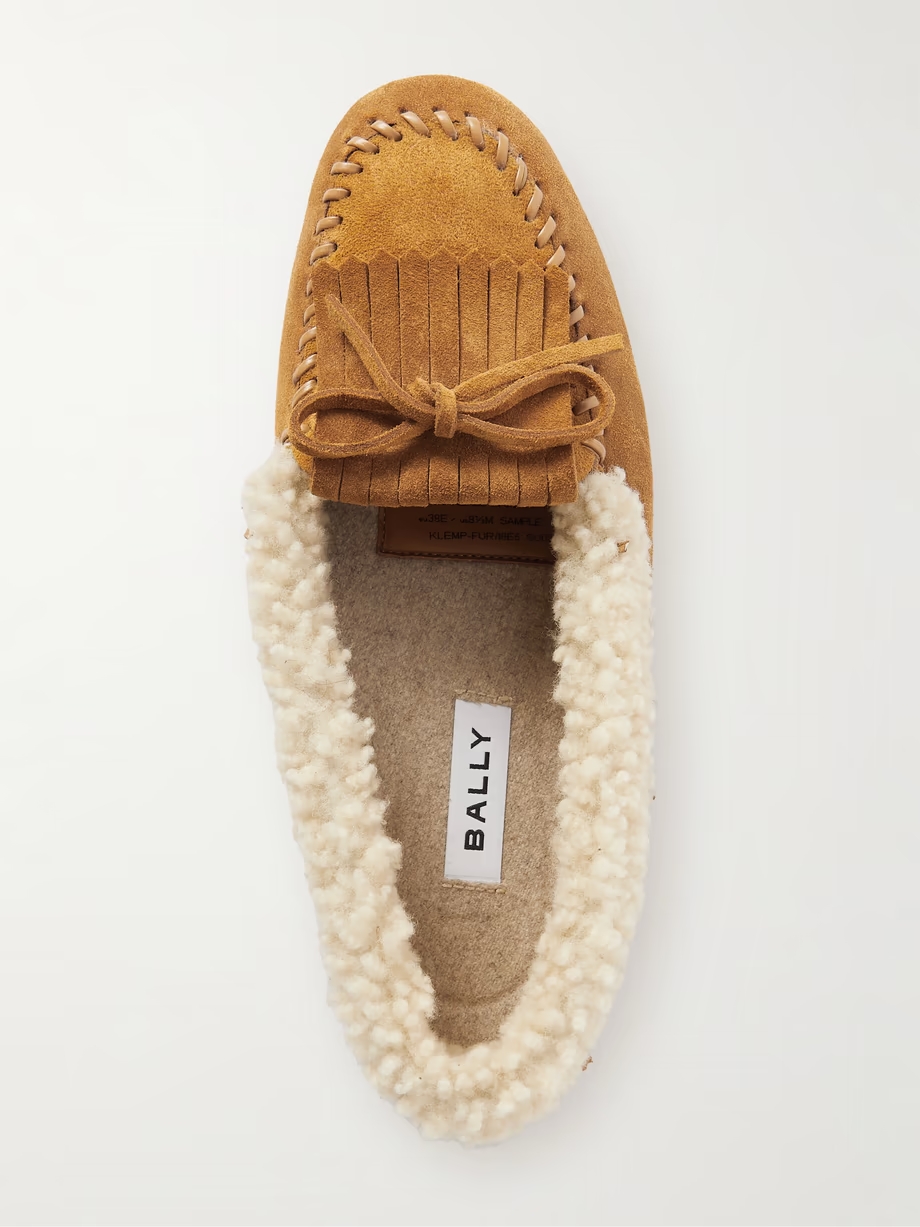 Klemp shearling-trimmed suede loafers